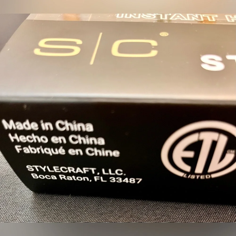 StyleCraft Black Gold Ceramic Stay-Temp Professional 1.25" Curling Iron SCSC125B - Picture 7 of 11